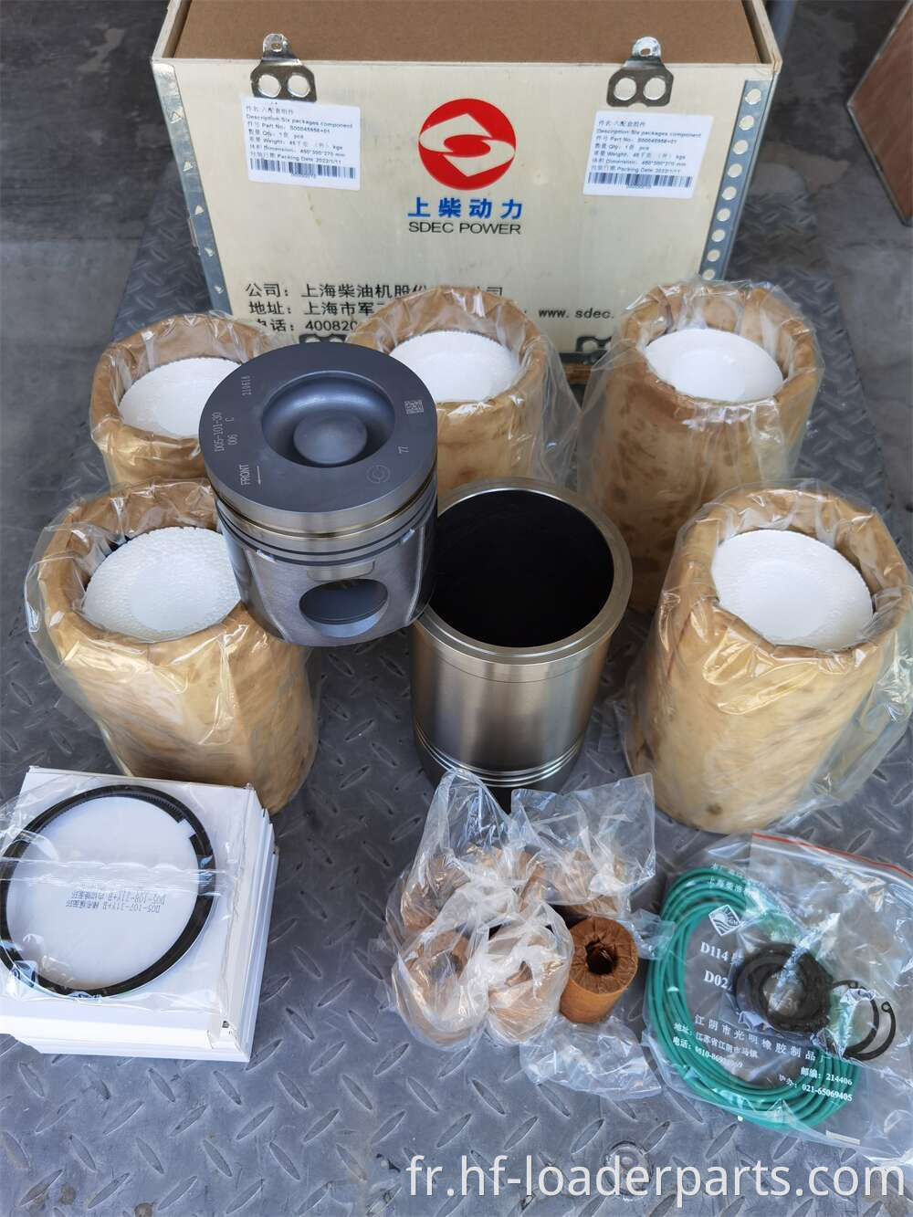 Piston and cylinder liner kit Shangchai four matching D6114B